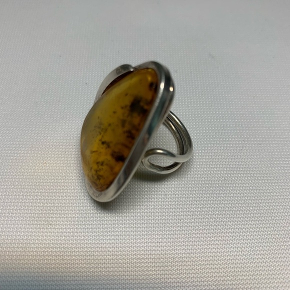 925 Sterling Silver and amber  ring size7 / 052024-RG0050 B - Picture 2 of 10